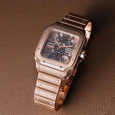 cartier women's rose gold watches|cartier rose gold skeleton.